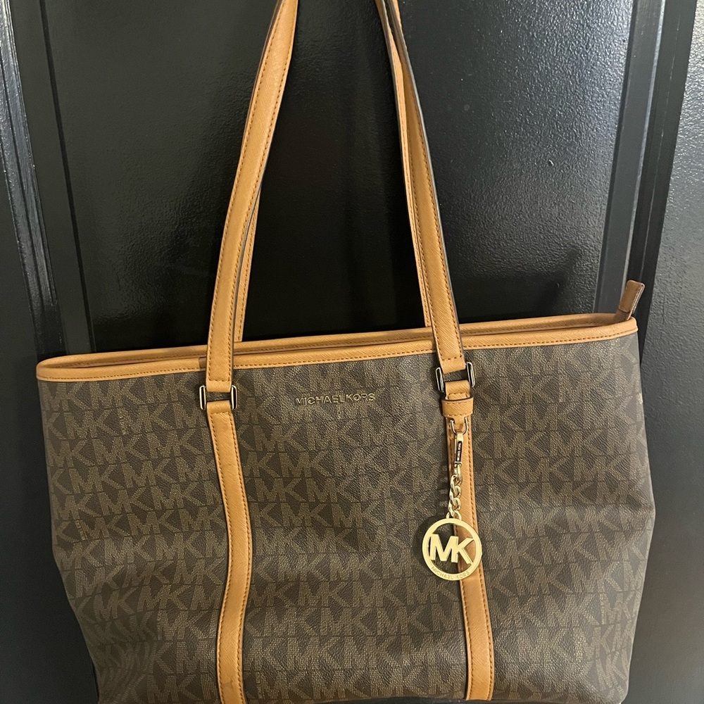 Michael Kors Signature Brown and Tan Tote